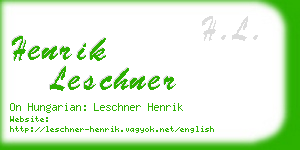 henrik leschner business card